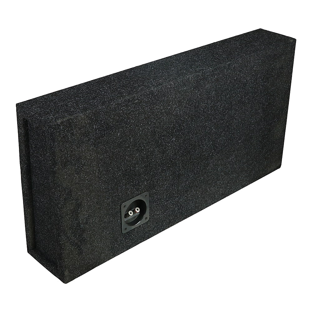 Back. Atrend - 12" Single Sealed Shallow-Mount 5.5 Inch Height Subwoofer Truck Box - Charcoal.