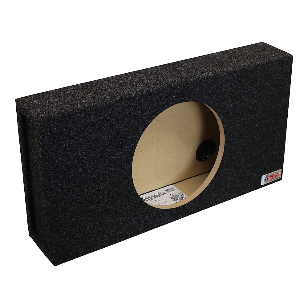 Alt View 11. Atrend - 12" Single Sealed Shallow-Mount 5.5 Inch Height Subwoofer Truck Box - Charcoal.