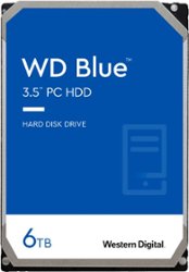 WD - Blue 6TB Internal SATA Hard Drive for Desktops - Front_Zoom