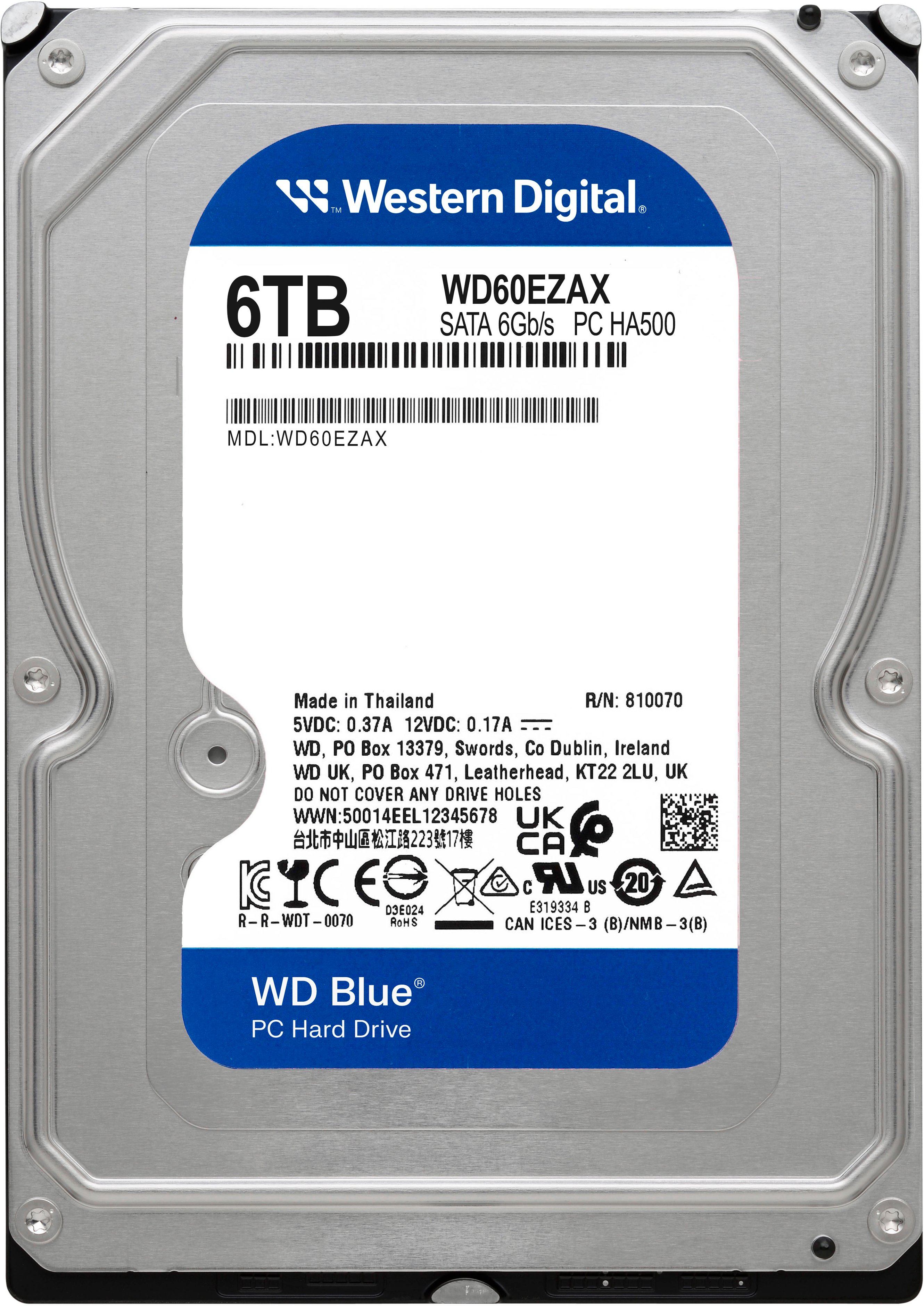 Western Digital WD Blue 6TB HDD 6TB Blue Hard (5400 Bulk Adorama
