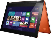 Front Standard. Lenovo - Yoga Ultrabook 2-in-1 11.6" Touch-Screen Laptop - 4GB Memory - 128GB Solid State Drive - Clementine Orange.