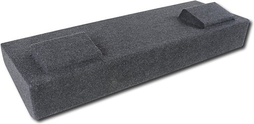ATREND - 12" Dual Sealed Subwoofer Enclosure for 2007 or Later GM Crew Cab Trucks - Charcoal - Larger Front
