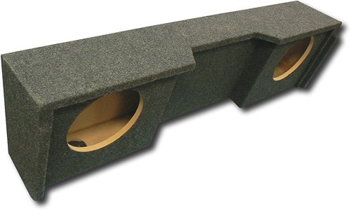Front. Atrend - 10" Dual Sealed Subwoofer Enclosure for 1999 or Later GM Extended Cab Trucks - Charcoal.