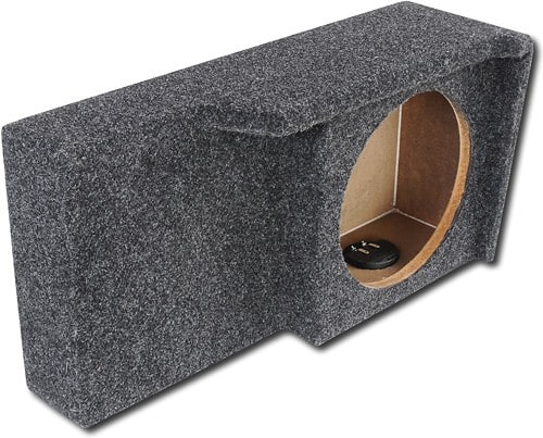 ATREND - 10" Single Sealed Subwoofer Enclosure for Select Ford Extended/Supercab Trucks - Charcoal - Larger Front