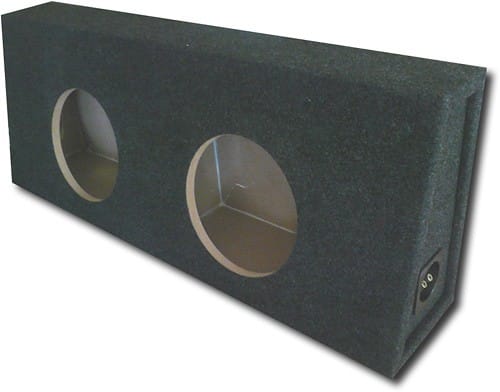 Angle Standard. Atrend - 10" Dual Sealed Subwoofer Enclosure - Charcoal.