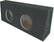 Angle. ATREND - 12" Dual Sealed Subwoofer Enclosure - Charcoal.