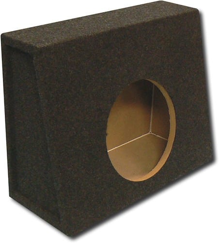 Angle View: Atrend - 10" Single Sealed Subwoofer Enclosure - Charcoal