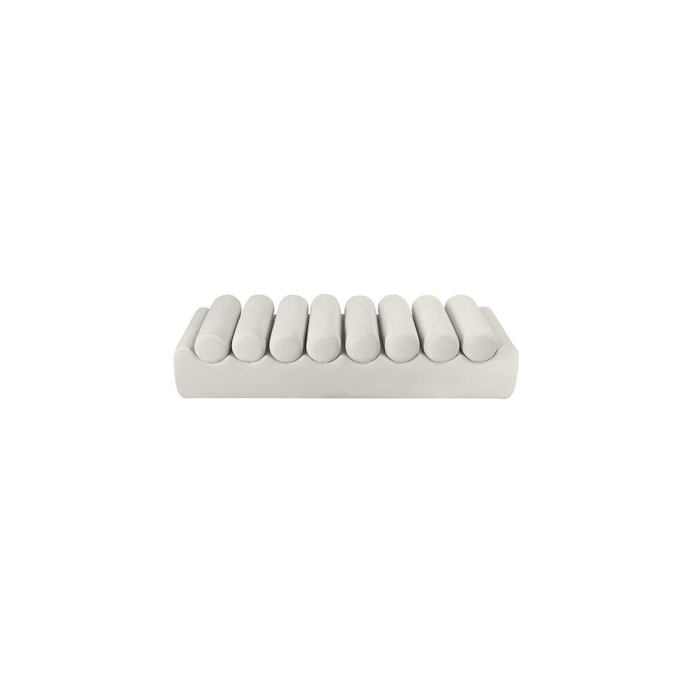 Alt View 4. Meridian Furniture - Rumble Cream Vegan Leather Bench - Beige.
