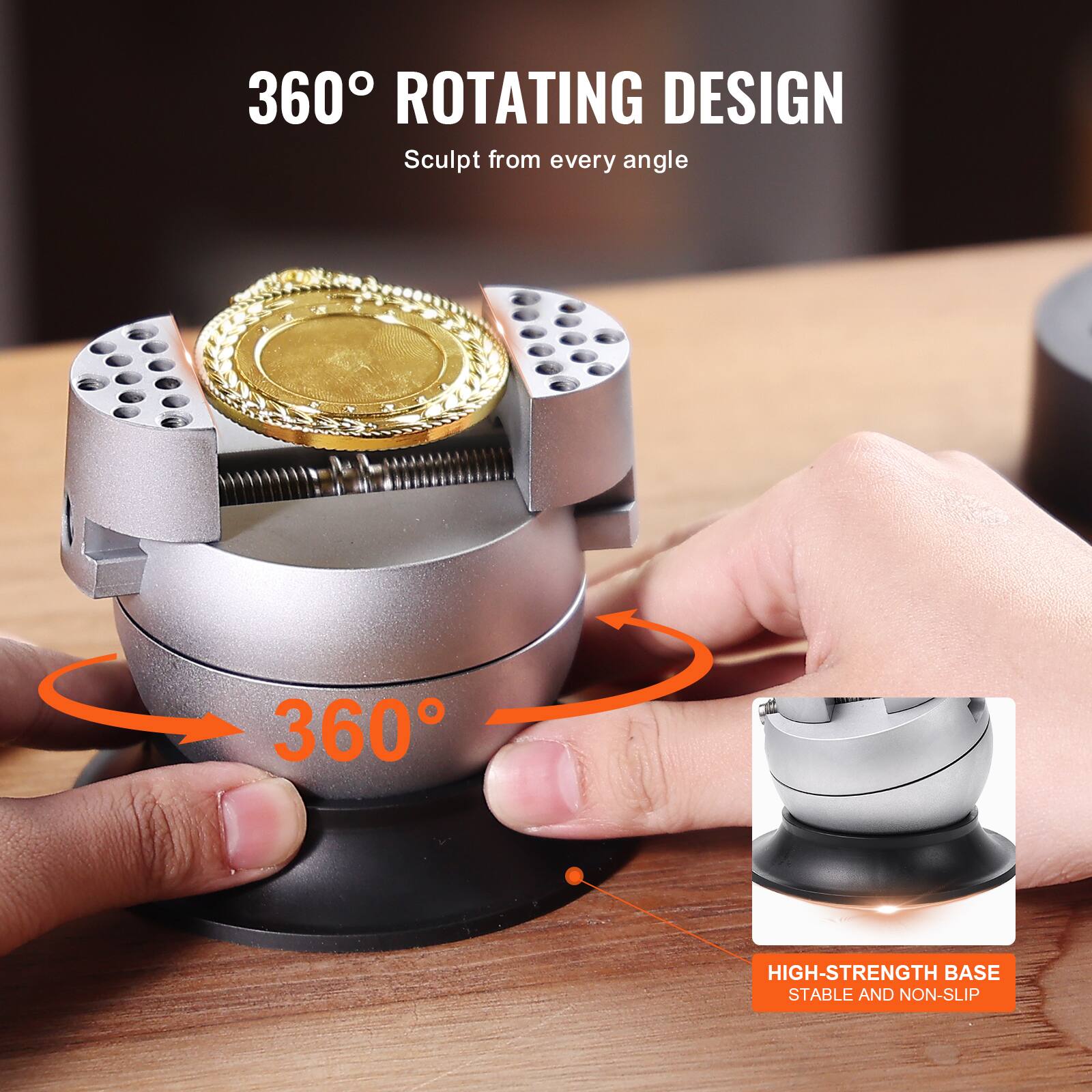360° ROTATING DESIGN  
Sculpt from every angle

360°

HIGH-STRENGTH BASE  
STABLE AND NON-SLIP