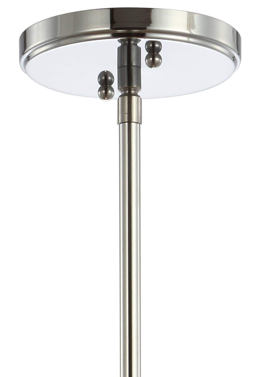 Alt View 5. Jonathan Y - Kurtz 9.5" Adjustable Drop Metal/Glass LED Pendant, Chrome - Chrome.