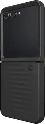 Front. ZAGG - Zagg Bridgetown Case for Samsung Galaxy Z Flip5 - Black.