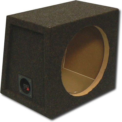 Angle View: Atrend - 10" Single Subwoofer Enclosure for Most Hatchbacks - Charcoal