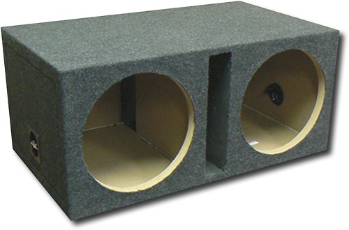 Angle View: Atrend - 10" Dual Ported Shared Chamber Subwoofer Enclosure - Charcoal