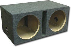 Atrend - 10" Dual Ported Shared Chamber Subwoofer Enclosure - Charcoal - Front_Zoom