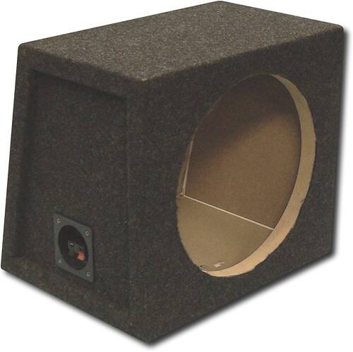 Angle Standard. Atrend - 15" Single Subwoofer Enclosure for Most Hatchbacks - Charcoal.