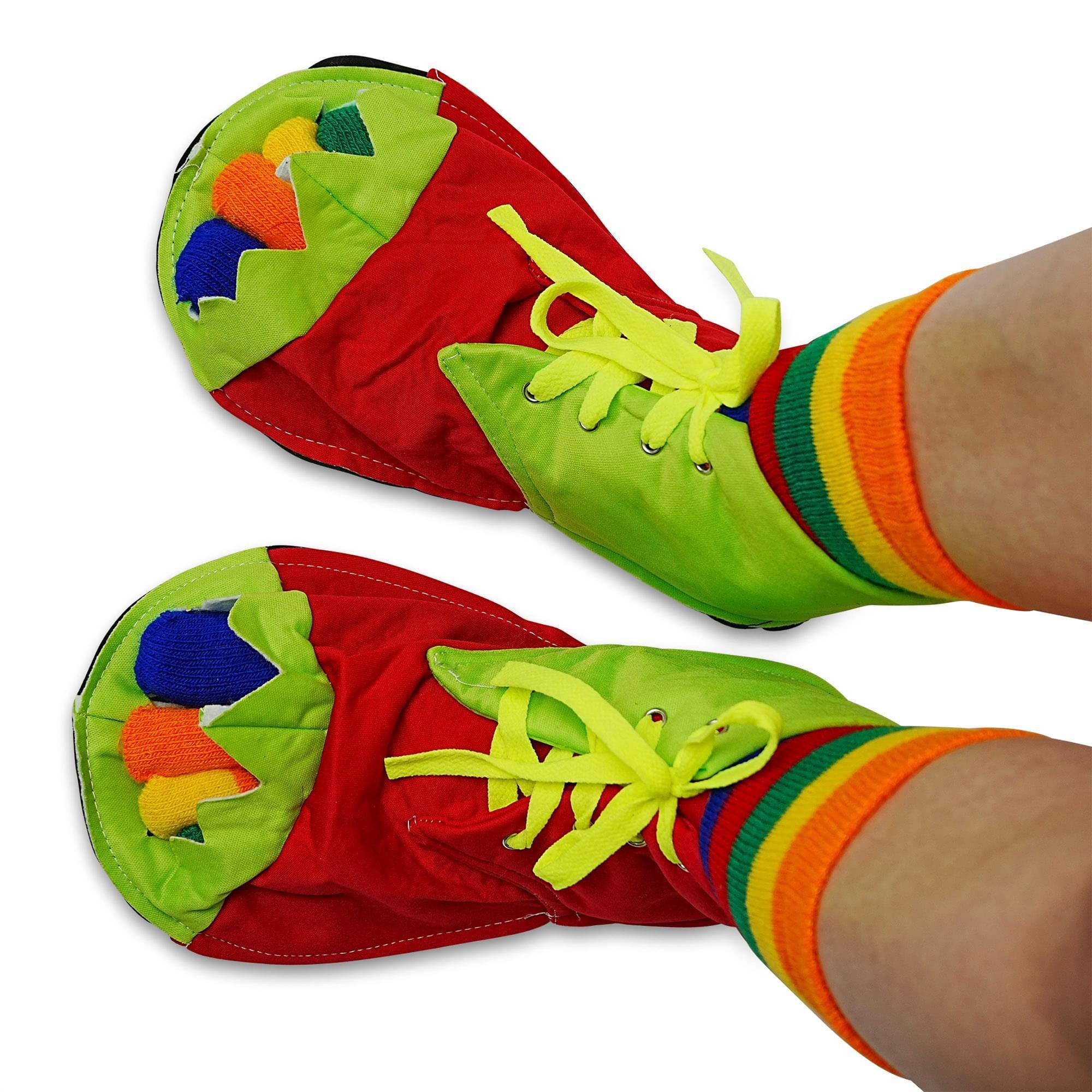 Alt View 5. Forum Novelties - Clown Shoes And Toe Sock Costume Set Adult One Size - Red.