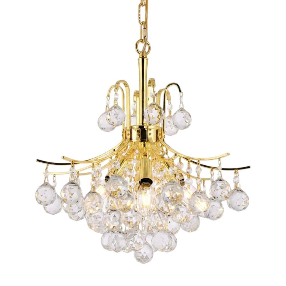 Elegant Lighting - Toureg 6 light Pendant Clear Royal Cut Crystal - Gold price history on PriceWatchPro