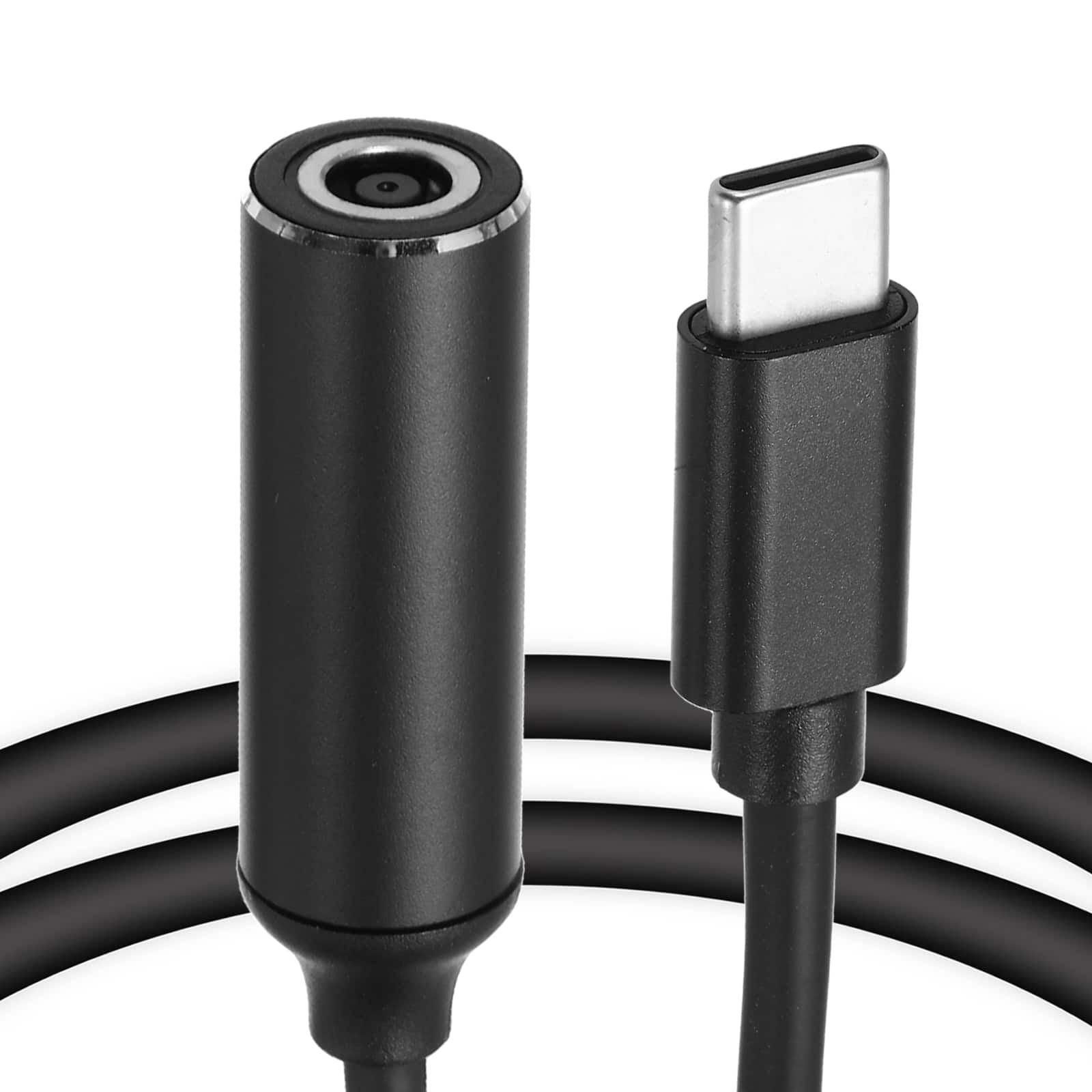 Unique Bargains - 0.6FT USB C to DC 6x3.7mm PD Charging Cable, 5/9/20V 65W 3.25A, for Router, Camera, TV Box, Desk Lamp - Black