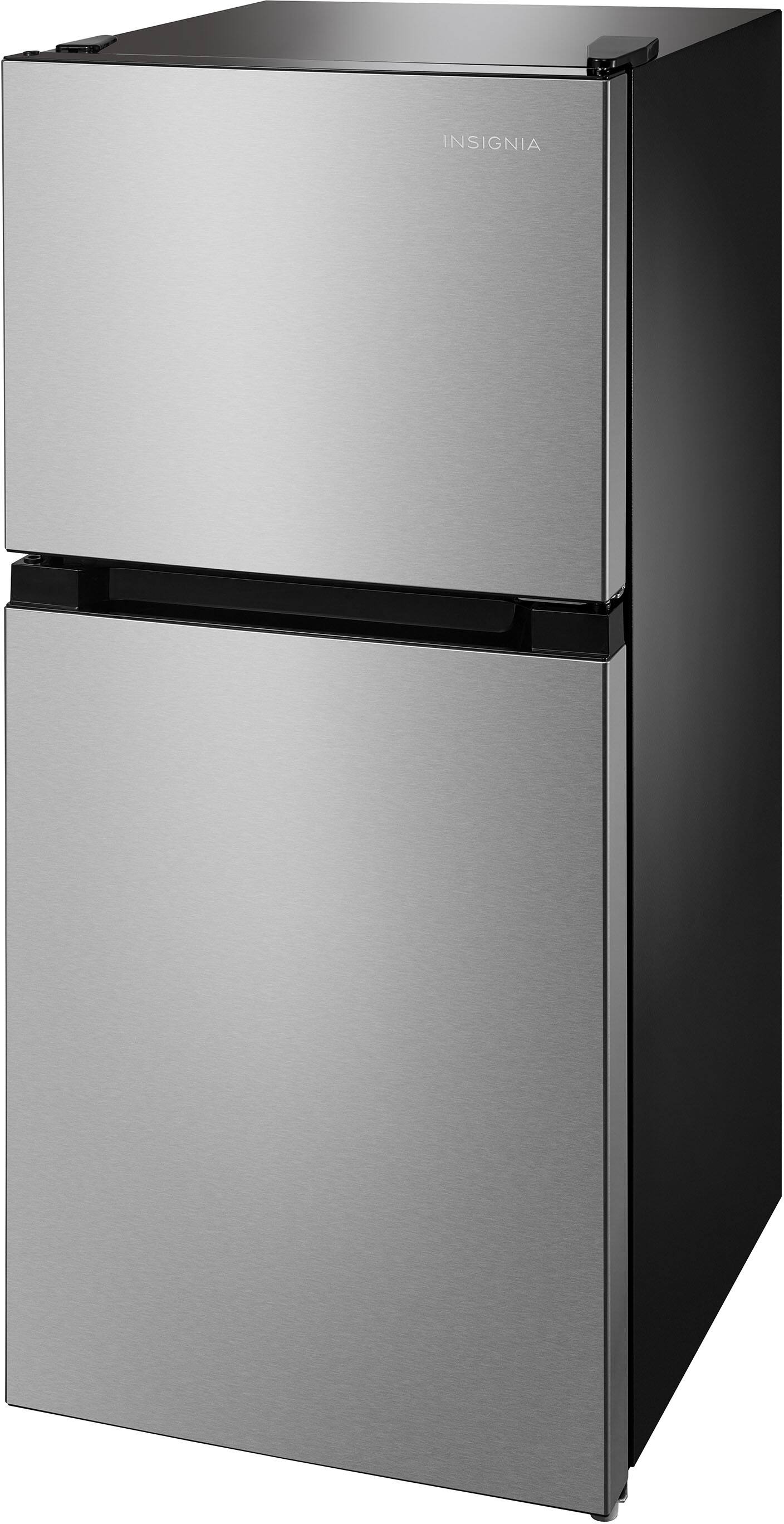 Alt View 7. Insignia™ - 4.5 Cu. Ft. Mini Fridge with Top Freezer and ENERGY STAR Certification - Stainless Steel Look.