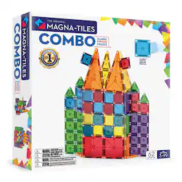 Combo 62-Piece Magnetic Construction Set, THE ORIGINAL MAGNA-TILES