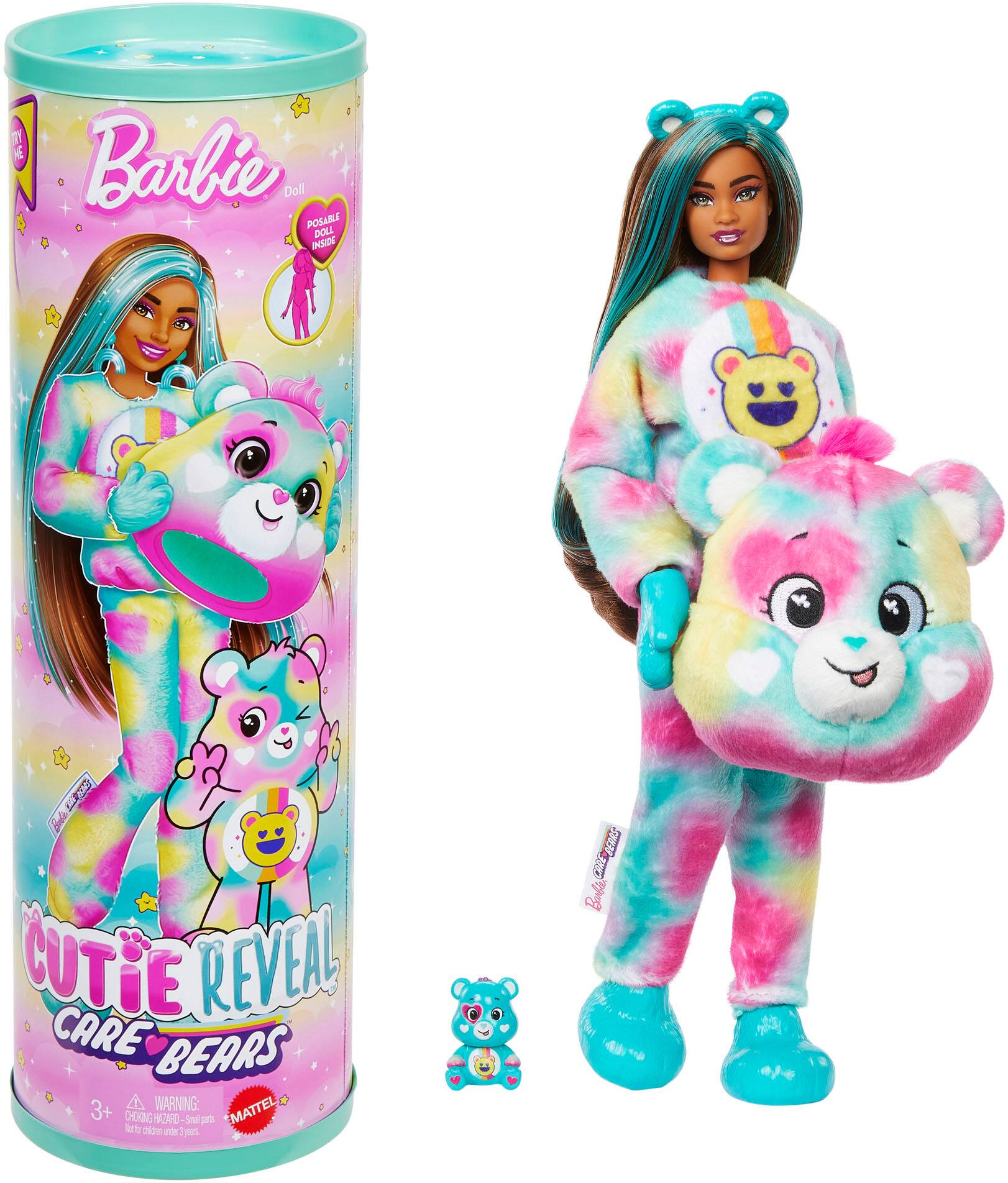 Barbie Doll
Posable Doll Inside
CUTIE REVEAL
CARE BEARS
3+
WARNING: CHOKING HAZARD - Small parts. Not for children under 3 years.
MATTEL