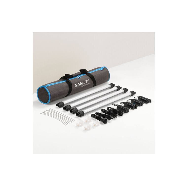 Left. NANLITE - Nanlite PavoTube II 2ft 15C RGB LED Tube Light 4-Light Kit Bundle.