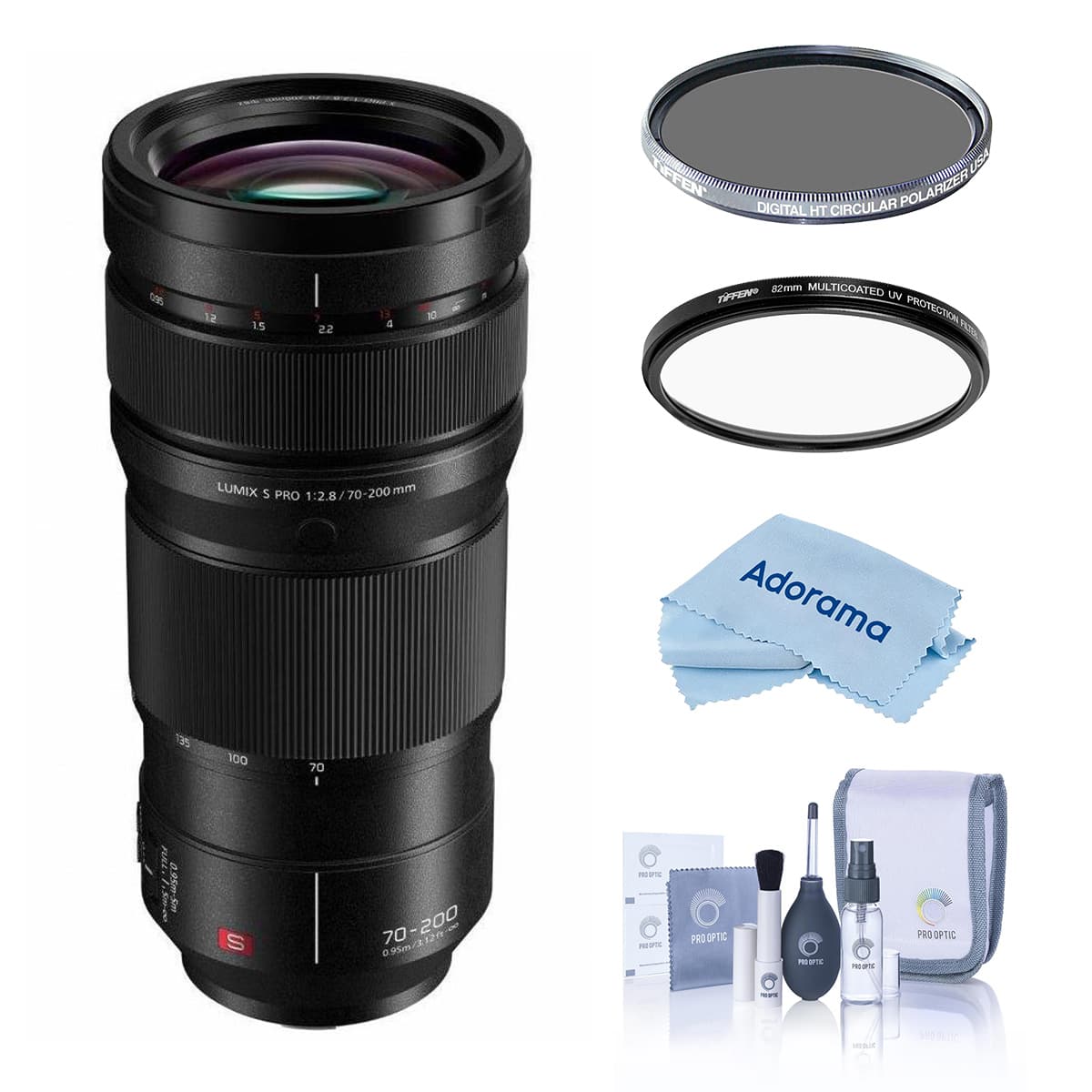 Bundle - Panasonic - LUMIX S PRO 70-200mm f/2.8 O.I.S. Lens for L Mount, with Tiffen 82mm UV and CPL Filters price history on PriceWatchPro