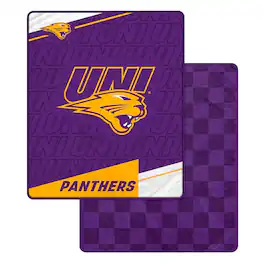 Pegasus - Northern Iowa Panthers 60" x 70" Diagonal Ghost Checkered Double-Sided Blanket - Multicolor