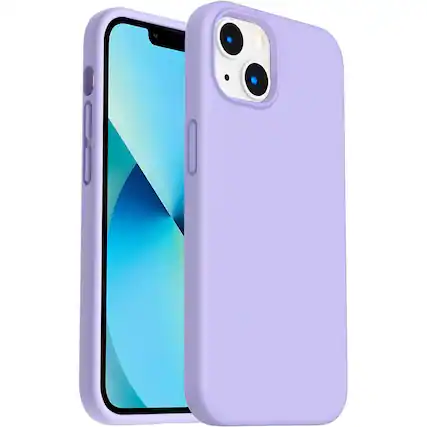 Front. Entronix - Entronix Liquid Silicone Case for iPhone 13 Mini - Ultimate Protection and Style - Purple.