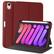 Front. DTTO - Case for iPad mini 7 (A17 Pro) Case 2024, iPad mini 6th Generation Case 2021, with Pencil Holder, Multi-Angle Stand - Burgundy Red.