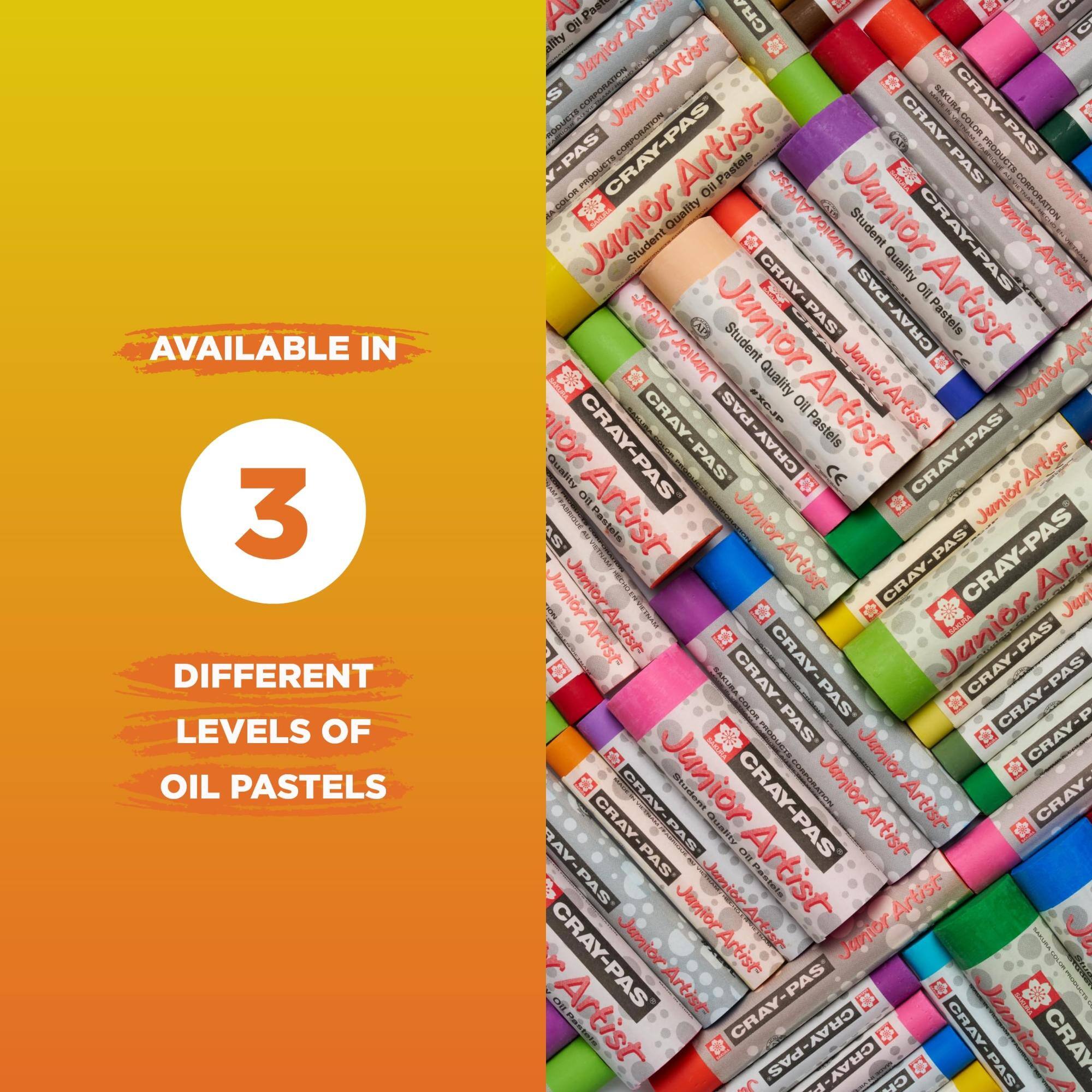 AVAILABLE IN 3 DIFFERENT LEVELS OF OIL PASTELS