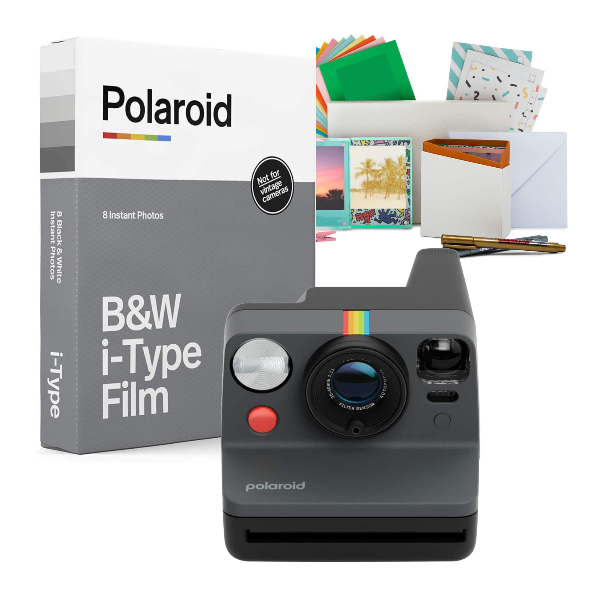 Polaroid Originals - Polaroid Now Generation 3 Black Instant Camera with Tripod Mount Bundle