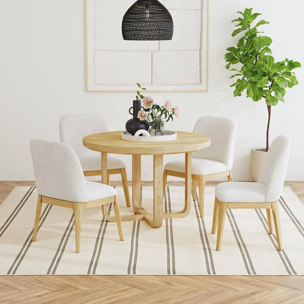 Alt View 4. Picket House Furnishings - Sutton Dining Side Chair with White Fabric in Natural - Tural.