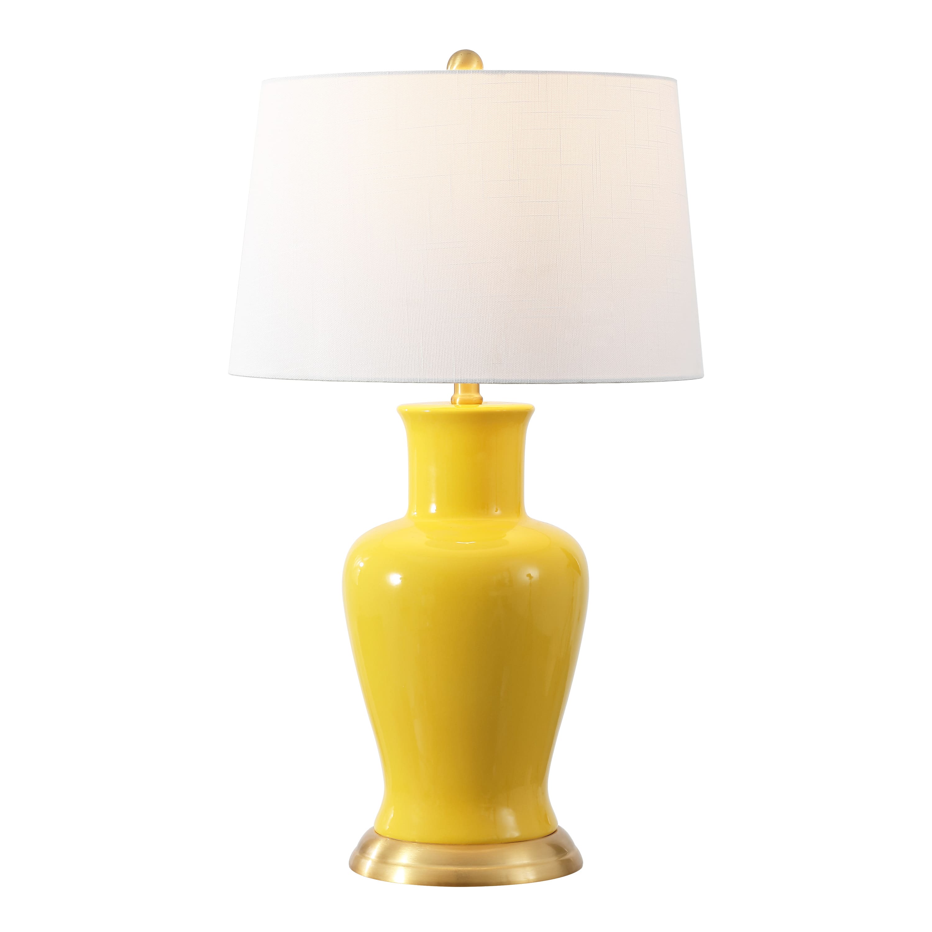 Photos - Desk Lamp Jonathan Y - Julian 29" Traditional Classic Ceramic Urn LED Table Lamp - Yellow JYL4026H