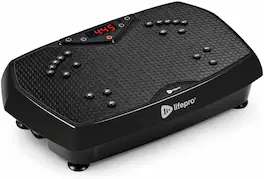 LifePro - HexaPlate Vibration Plate – Whole Body Exercise Machine with Magnetic Acupoints for Muscle Toning & Recovery - Black