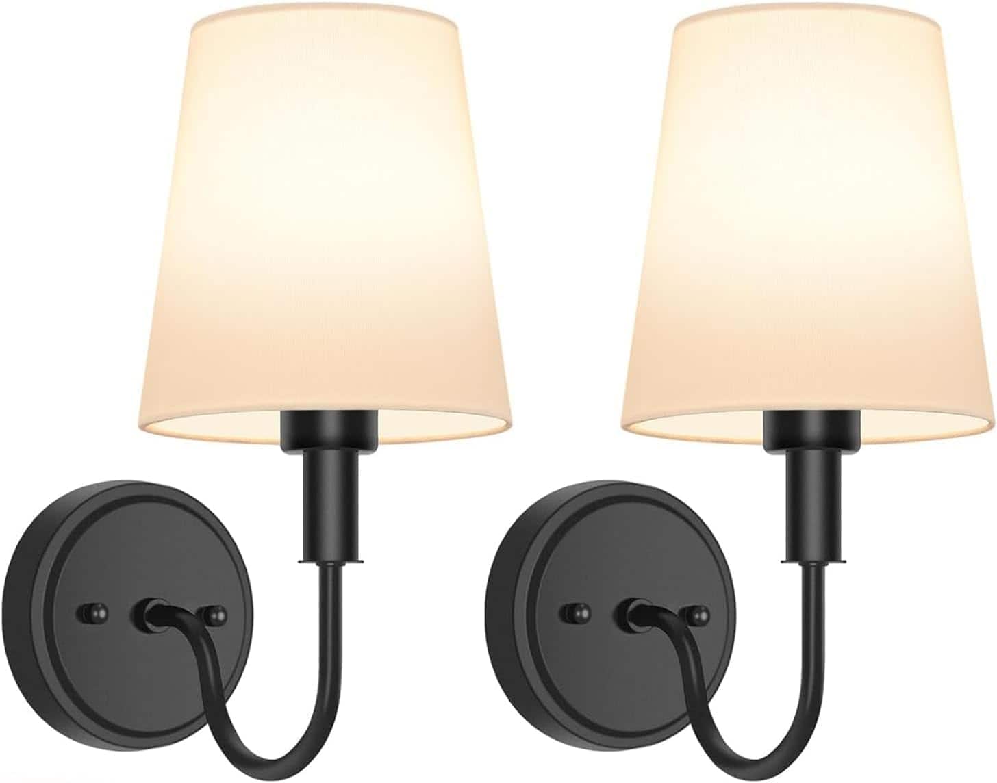 Front. Nordic Hygge - Wireless Rechargeable Wall Sconce, Black Battery Operated Wall Lights, Wall Lamps with Remotes and Dimmable - Black.