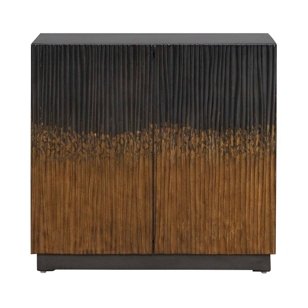 Alt View 1. Liberty Furniture Industries - Fiore Storage 2 Door Accent Cabinet Eclectic Dancing Gold Flame - Satin Espresso - Satin Espresso.
