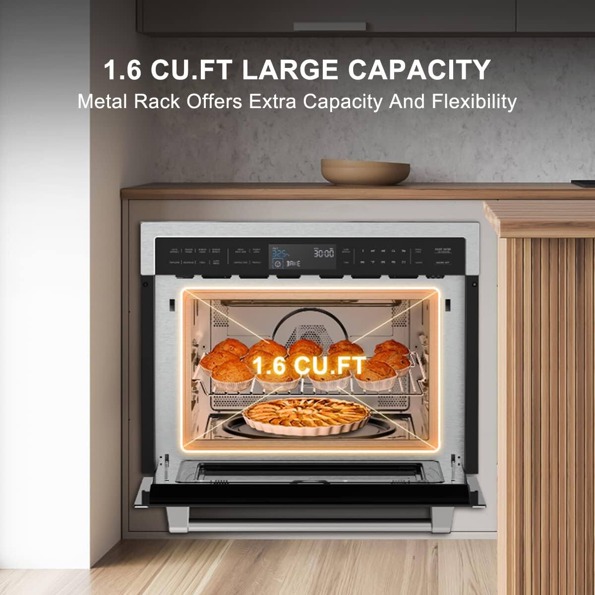 1.6 CU.FT LARGE CAPACITY
Metal Rack Offers Extra Capacity And Flexibility
1.6 CU.FT