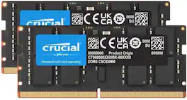Crucial - 32GB Kit (16GBx2) DDR5-6400 CSODIMM Memory Kit CT2K16G64C52CS5
