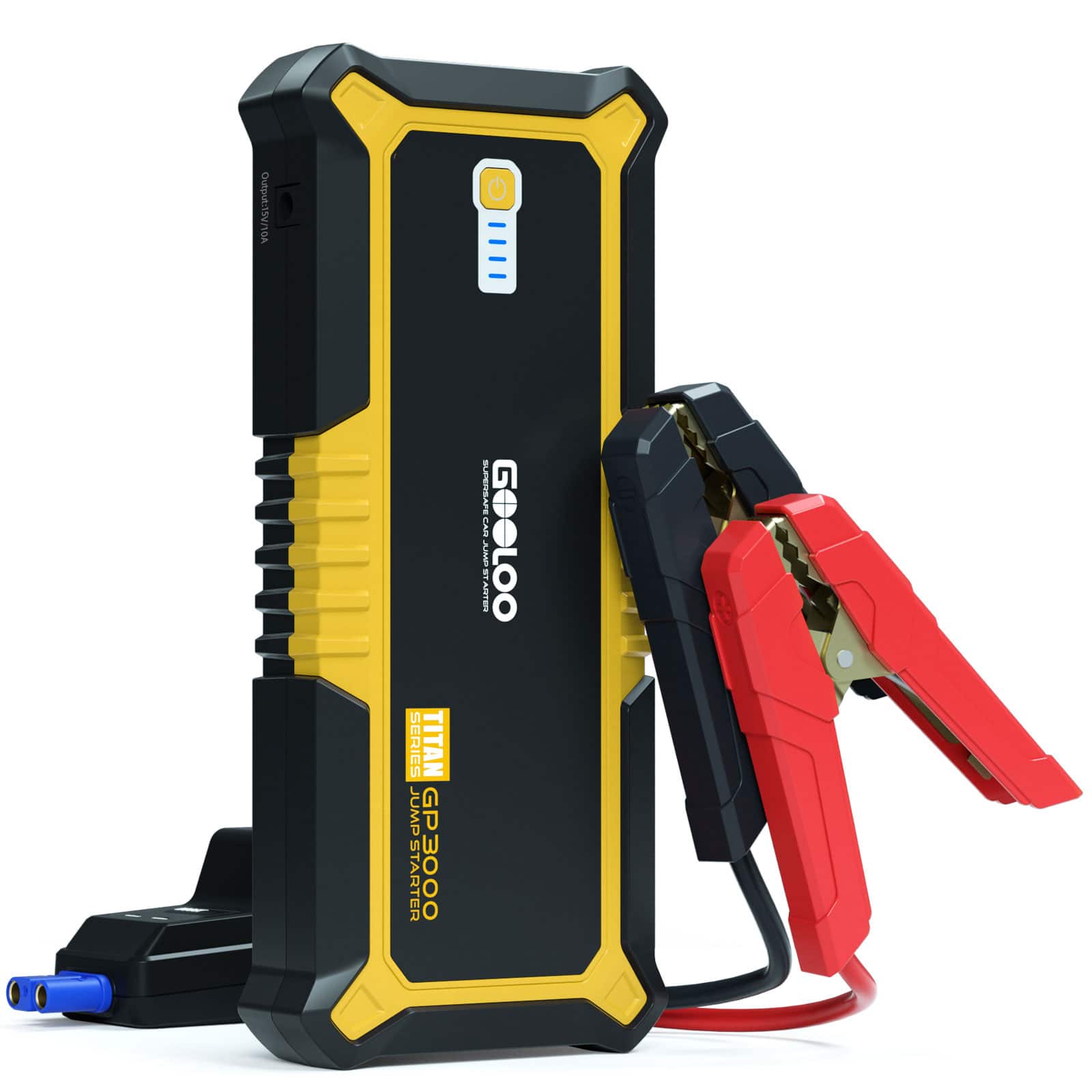 GOOLOO - GP3000 Jump Starter, 3000A for Diesel Engines, Safe Lithium Battery Booster, USB Quick Charge, Auto Battery Starter