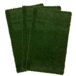 PetMaker - 35.5x23.5 Artificial Grass Pee Pads - Black/Green