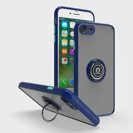 Entronix - iPhone XS Max Case with Built-in Kickstand - Matte Gripstand Protection - Navy