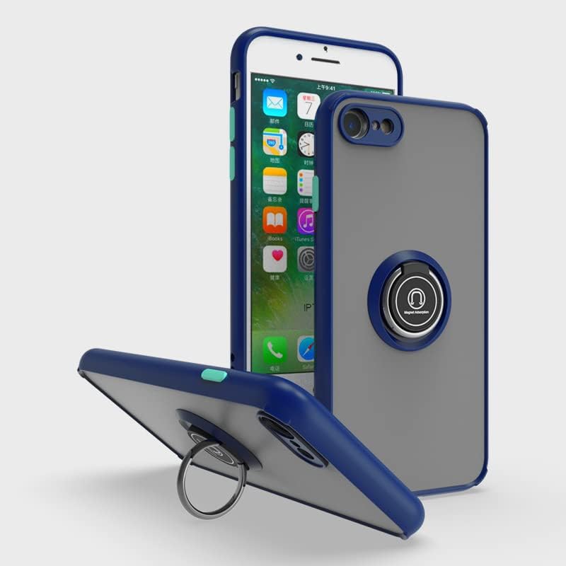Entronix - iPhone XS Max Case with Built-in Kickstand - Matte Gripstand Protection - Navy