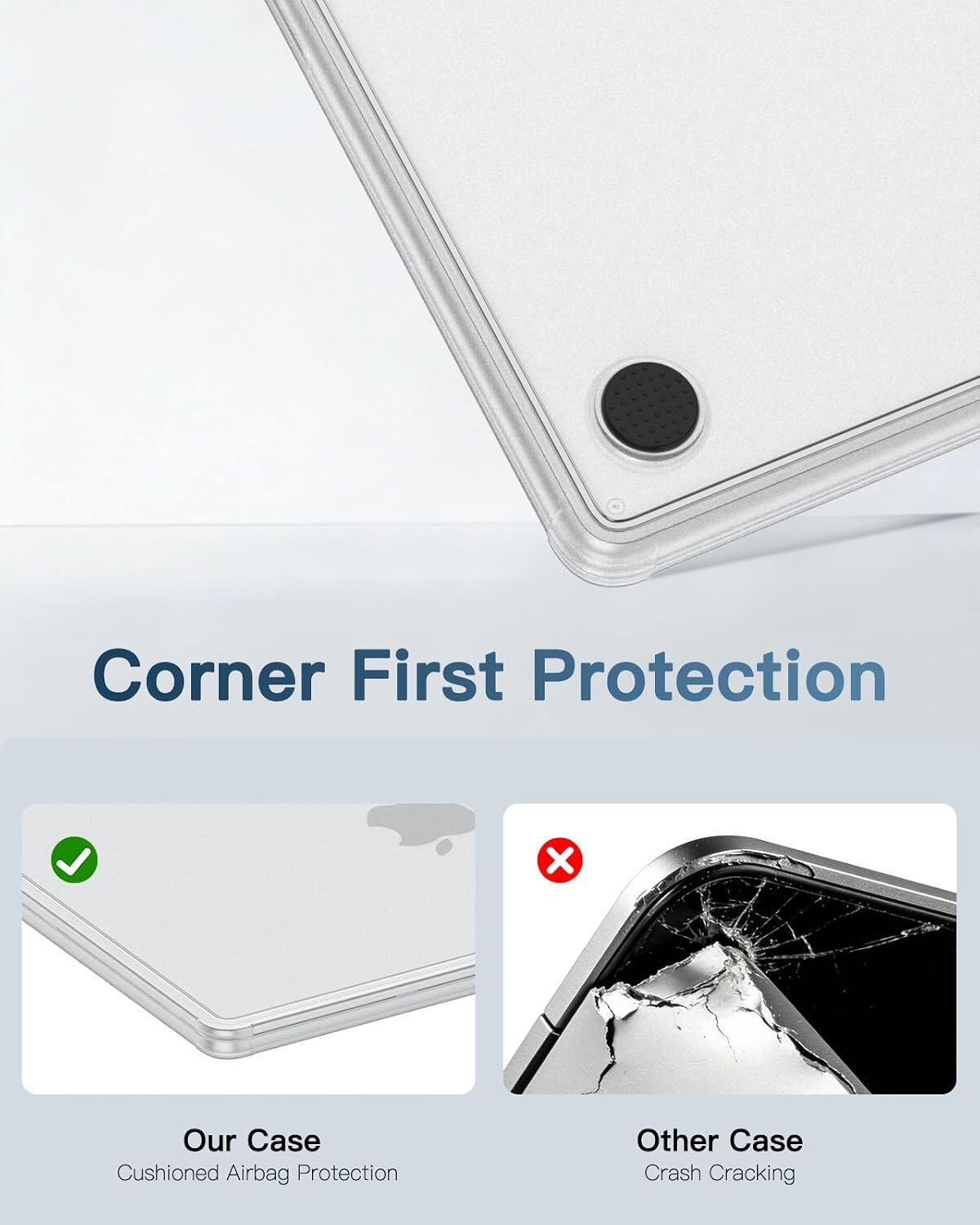 Corner First Protection

Our Case
Cushioned Airbag Protection

Other Case
Crash Cracking
