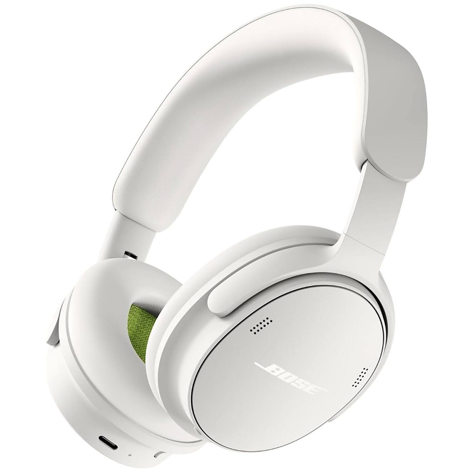 Left. Bose - QuietComfort Headphones 2nd Gen Over-Ear Wireless Power Bundle - White Smoke.