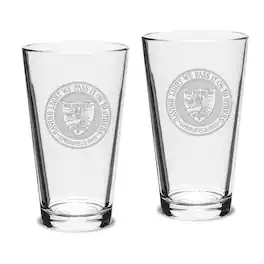 Jardine - Wittenberg University Tigers Logo 16oz. 2-Piece Classic Pub Glass Set - Multicolor