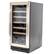 Front. Avanti - Wine Cooler with Wood Accent Shelving, 30 Bottle Capacity, in Stainless Steel.