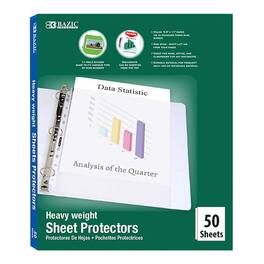 BAZIC Products - Heavy Weight Top Loading Sheet Protectors Box of 50