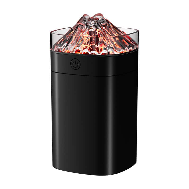 Cluzine - Volcano Humidifier with 7-Color Night Light, 400ml Tank, Dual Spray Modes, USB-C for Bedroom Office