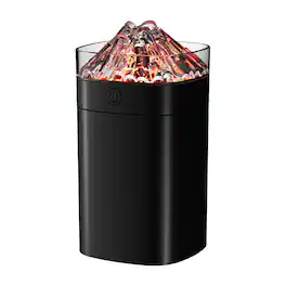 Cluzine - Volcano Humidifier with 7-Color Night Light, 400ml Tank, Dual Spray Modes, USB-C for Bedroom Office